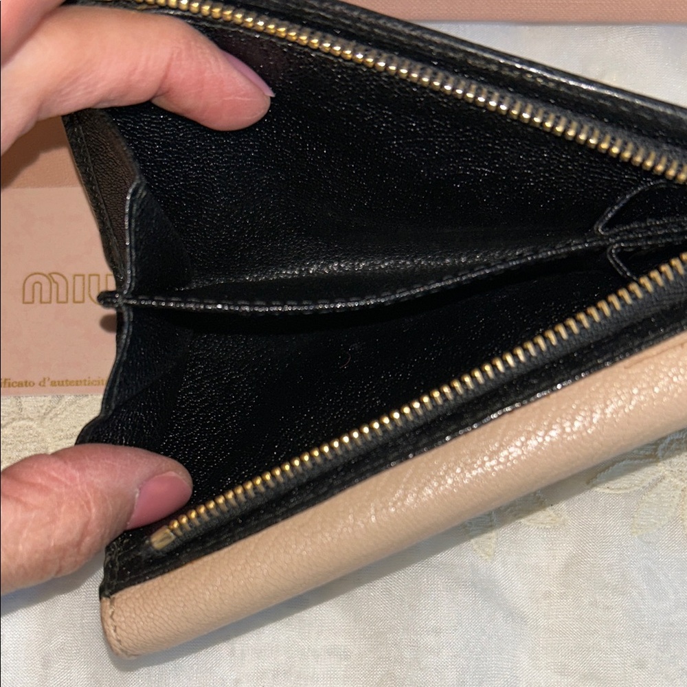 Miu Miu Black and Tan Wallet - Picture 12 of 15